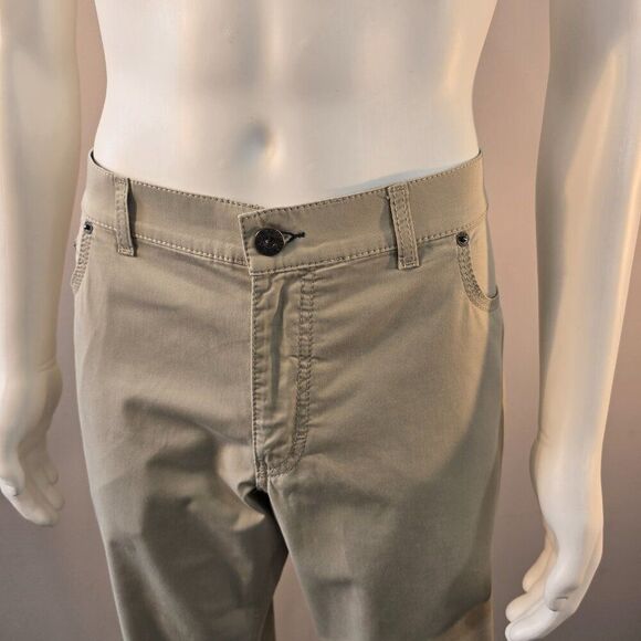 Brax Feel Good Cooper Regular Beige Pants Mens Trousers Size 40x29 - Picture 2 of 12